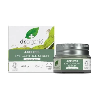 Abbildung von Dr Organic Ageless Augenkontur Serum mit Bio Algen, Gegen feine Linien, Falten, Natürlich, Vegan, Tierversuchsfrei, Paraben &amp; SLS frei, Recycelt Recyclebar, zertifiziert, 15ml