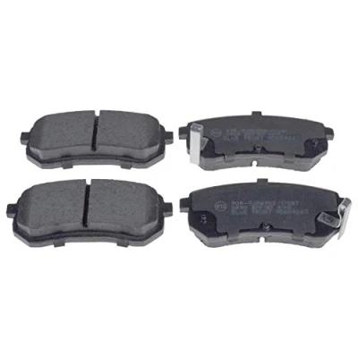 Abbildung von FEBI BILSTEIN 116346 Bremsbelagsatz Hinterachse mit akustischer Verschleißwarnung Anti Quietsch Blech HYUNDAI: i10 I, KIA: Picanto I