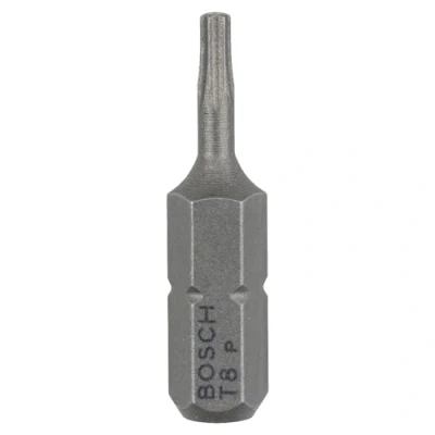 Abbildung von Bosch Professional Bit Extra Hart für Innen Torx Schrauben (T8, Länge: 25 mm, 3 Stück), 2607001601