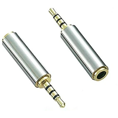 Abbildung von Aiivioll 2 Pack 2.5mm Male to 3.5mm Female Audio Adapter Gold Plated Aux Auxiliary Plug Splitter 3 Ring Jack Support Converter Headphone Earphone Headset Stereo or Mono