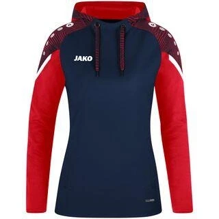 Abbildung von JAKO Damen Kapuzensweatshirt Performance, Marine/Rot, 40