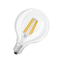 Abbildung von OSRAM LED Classic Lampe mit Filament in klassischer Ballform, klarer Glasleuchtkörper, 3.8 W, E27 Fassung, EEK A, 806 lm für die Allgemeinbeleuchtung.