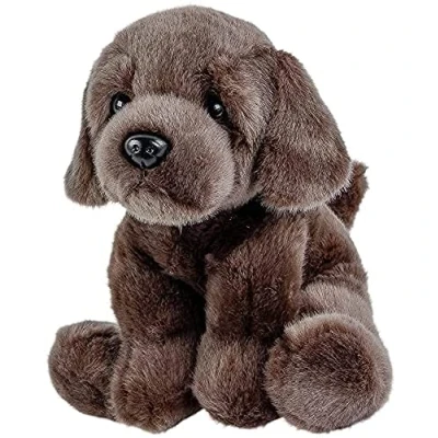 Abbildung von Teddys Rothenburg Kuscheltier Labrador Hund schokobraun sitzend 30 cm (Stoffhund Plüschhund braun)
