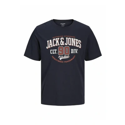 Abbildung von JACK &amp; JONES Herren Jjelogo Tee Ss O Neck 2 Col Aw24 Sn T Shirt, Dark Navy, S