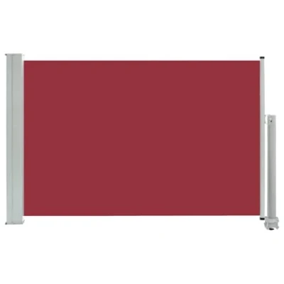 Abbildung von vidaXL Seitenmarkise Ausziehbar UV und Wasserbeständig Sonnenschutz Sichtschutz Windschutz Seitenrollo Markise Balkon Garten Terrasse 60x300cm Rot