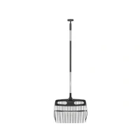 Abbildung von Fiskars Schaufelrechen, Ergonomic, Kombination aus Schaufel und Rechen, Länge: 150 cm, Breite: 48 Polycarbonat/Aluminium, Schwarz/Grau, 1077116
