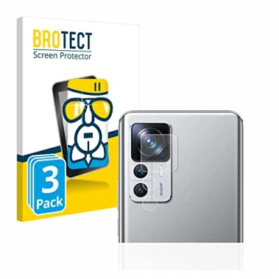 Abbildung von BROTECT Schutzglas für Xiaomi 12T Pro (NUR Kameraschutz) (3 Stück) Schutzfolie Panzer Folie Glas [Extrem Kratzfest 9H, Anti Fingerprint,