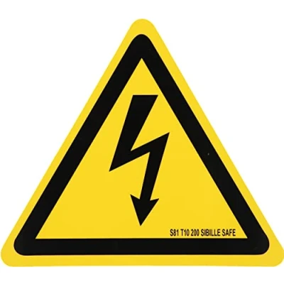 Abbildung von KS Tools 117.0179 Warnschild Hybrid Blitz für Arbeiten an und Elektrofahrzeugen Kunststoff 200 mm
