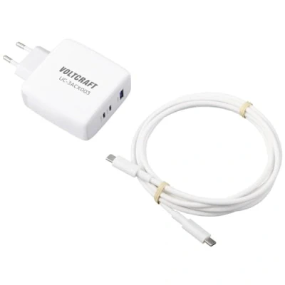 Abbildung von Voltcraft UC 3ACX003 USB Ladegerät 120 W Innenbereich Ausgangsstrom (max.) 5 A 3 x C®, GaN
