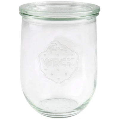 Abbildung von WECK Einmachglas, (4 tlg.), Tulpenform Glas, 1,75L ohne Ringe und Klammern