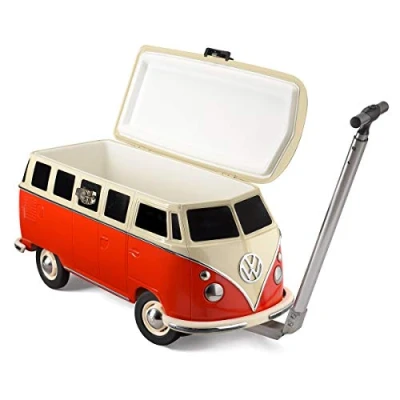 Abbildung von VW Collection by BRISA Kühlbox Volkswagen Fahrbarer Kühlwagen in T1 Bulli Bus Form, 26 Liter, isolierter Bollerwagen