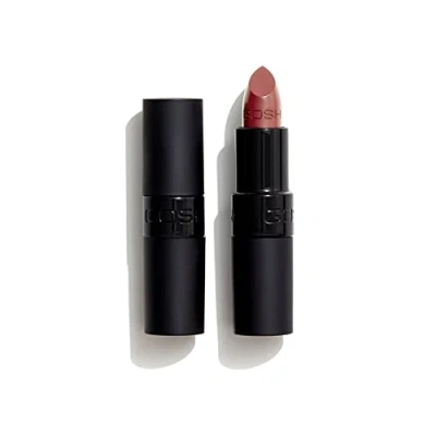 Abbildung von GOSH Velvet Touch Lippenstift mit extra Farb Pigmenten für ein intensives &amp; langanhaltendes Ergebnis │ reflektierende Partikel den Glossy Look │Vitamin E gepflegte Lippen 122 Nougat