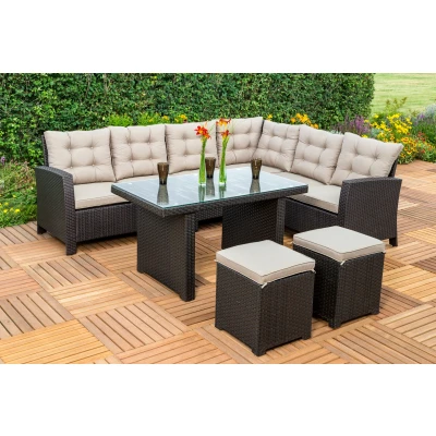 Abbildung von MERXX Gartenlounge Set &quot;Salerno&quot;, Schenkel beidseitig montierbar