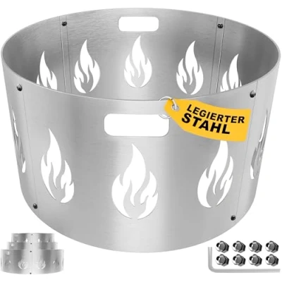 Abbildung von KESSER® Funkenschutz für Feuerschale Ø80cm aus legiertem Stahl 1,2mm Stahldicke kompatibel mit vielen gängigen Feuerschalen