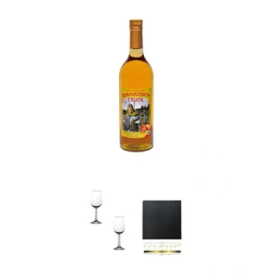 Abbildung von Honig Met Normannentrunk 0,75 Liter + Nosing Gläser Kelchglas Bugatti mit Eichstrich 2cl und 4cl 2 Stück Schiefer Glasuntersetzer eckig ca. 9,5 cm Durchmesser
