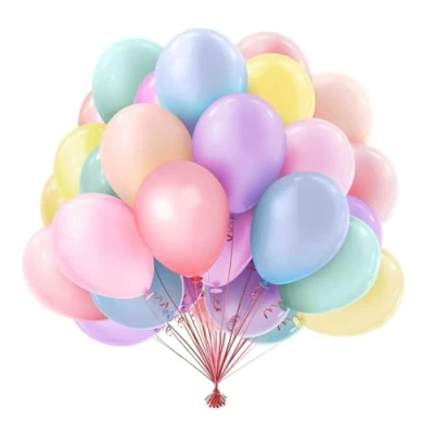 Abbildung von Luftballons Pastell 50 Stück,10 Farben 25cm, Bunte Luftballon Girlande Geburtstag für Deko Geburtstag,Deko Hochzeit,Party