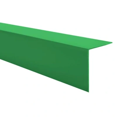 Abbildung von Quest PVC Kantenschutzwinkel Ohne Klebeband Kantenleiste und Eckenschutz Eckleiste Winkelprofil 15x15mm, 200cm, Grasgrün