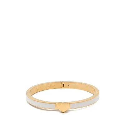 Abbildung von kate spade new york Heart YOU Hinged Bangle Armband white/goldcoloured, Damen, Größe: One Size, White/gold coloured
