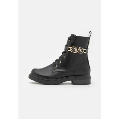 Abbildung von Marco Tozzi BY Guido Maria Kretschmer Schnürstiefelette, Damen, Größe: 37, Black/gold Schuhe