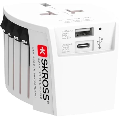 Abbildung von Skross 60572, Universal, 100 250 V, Weiß, 2,4 A, 3 A