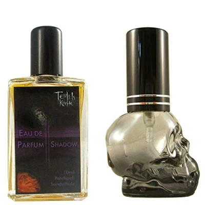 Abbildung von Teufelsküche Patchouli &quot;Shadow&quot;+ Leerflakon Skull Patchouly mit Sandelholz, Eau de Parfum für Herren, Gothic Parfum, Mini Flakon, 10ml Glasflakon, Gotik