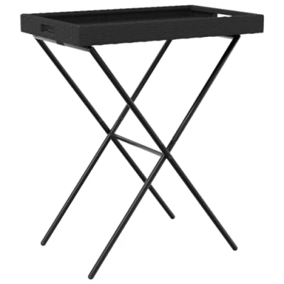 Abbildung von vidaXL Gartentisch Tabletttisch Klappbar Schwarz 65x40x75 cm Poly Rattan (1 St)
