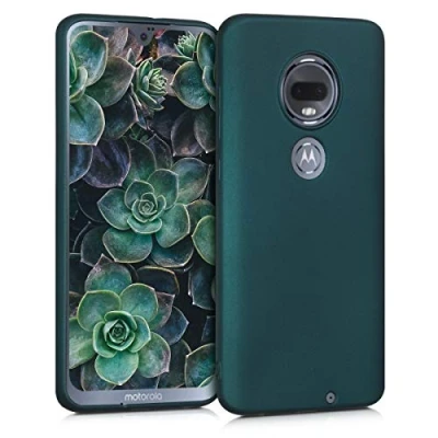Abbildung von kwmobile Case kompatibel mit Motorola Moto G7 / Plus Hülle Schutzhülle aus Silikon metallisch schimmernd Handyhülle Metallic Petrol
