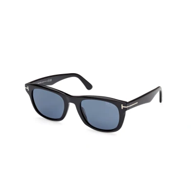 Abbildung von TOM FORD Herren FT1076 KENDEL 01M Gläser SONNENBRILLEN Acetat Schwarz Blau Quadratisch Polarisiert