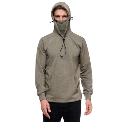 Abbildung von Kapuzen Sweatshirt mit Gesichtsbedeckung