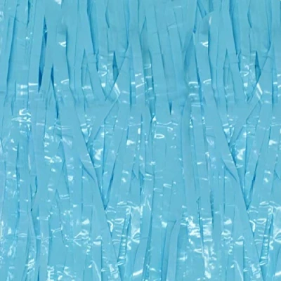 Abbildung von Oblique Unique® Lametta Vorhang 100x200 cm Pastell Farben für Weihnachten Silvester Geburtstag Party Feier Deko Fasching Karneval Dekoration (Blau)