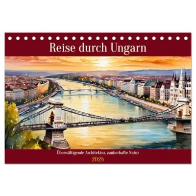 Abbildung von Reise durch Ungarn (Tischkalender 2025 DIN A5 quer), CALVENDO Monatskalender