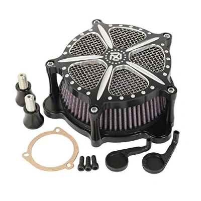 Abbildung von Motorrad geändert einzigartige Luftfilter für Harley Dyna Softail Fatboy Road King Electra Glide Touring