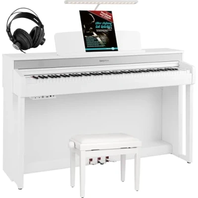 Abbildung von Steinmayer Digitalpiano DP 361 E Piano Set 88 Tasten mit Hammermechanik Ebony/Ivory Touch (Spar Set, inkl. Klavierbank, Kopfhörer, Pianoleuchte &amp; Schule), Layer, Split, Twin Piano, Aufnahmefunktion Bluetooth Audio/MIDI