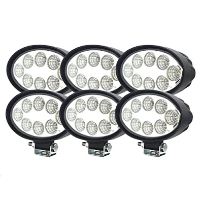 Abbildung von WELLIT 6x 24w Oval Led Arbeitsscheinwerfer Scheinwerfer Offroad 12V24V Fluchtlicht Arbeitslicht IP68 Traktor SUV
