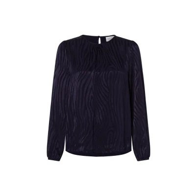 Abbildung von comma Bluse, Damen, Größe: 32, Marine
