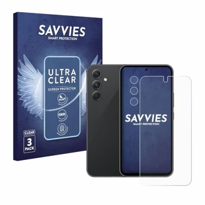 Abbildung von Savvies 6 Stück Schutzfolie für Samsung Galaxy A54 5G (Display+Kamera) Displayschutz Folie Ultra Transparent