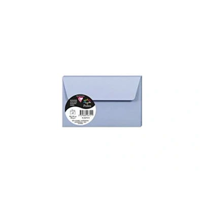 Abbildung von Clairefontaine 26721C Packung mit 5 Umschläge Pollen, selbstklebend, 9x14 cm, 120g, ideal für Korrespondenz, Lavendelblau, 1 Pack