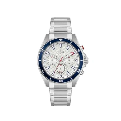 Abbildung von Lacoste Chronograph Quarz Uhr für Herren Kollektion MAINSAIL mit Edelstahl oder Silikonarmband