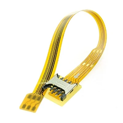 Abbildung von CableCC Micro SIM Karte auf Nano Kit, Stecker Buchse, Verlängerung, weich, flach, FPC Kabelverlängerung, 10 cm