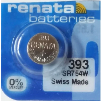 Abbildung von Renata 393 SR48 W Silberoxid Uhrenbatterie 1,55 V Blisterpackung verpackt