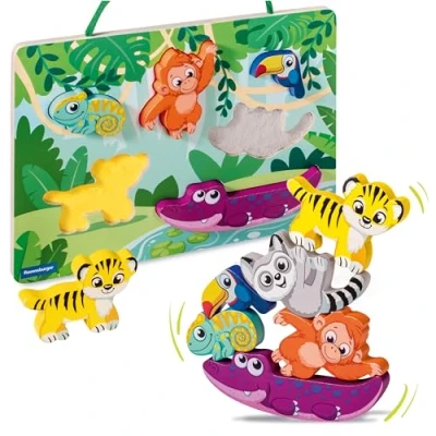 Abbildung von Ravensburger Puzzle Play+ Magnetisches Holz Fühl Puzzle: Dschungel, Puzzleteile, FSC® schützt Wald weltweit