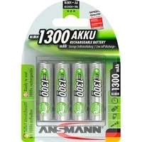 Abbildung von ANSMANN Akku AA Mignon 1300mAh 1,2V NiMH wiederaufladbare Batterien Akkus maxE (geringe Selbstentladung &amp; vorgeladen) ideal für Solarlampe (4 Stück)