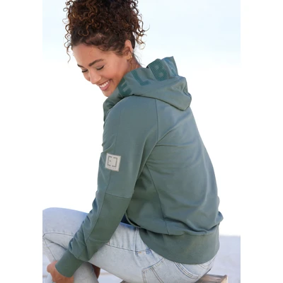 Abbildung von Elbsand Kapuzensweatjacke Kelda mit Logo Stickerei an der Kapuze