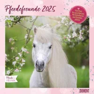 Abbildung von DUMONT Pferdefreunde 2025 Broschürenkalender, 30x30cm, Wandkalender mit Pferde Motiven, Stundenplan und Schulferien