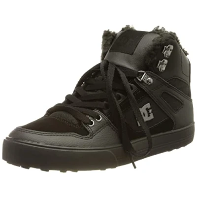 Abbildung von DC Shoes PURE Unisex Schnürstiefelette, Größe: 46, Black Leder und textil