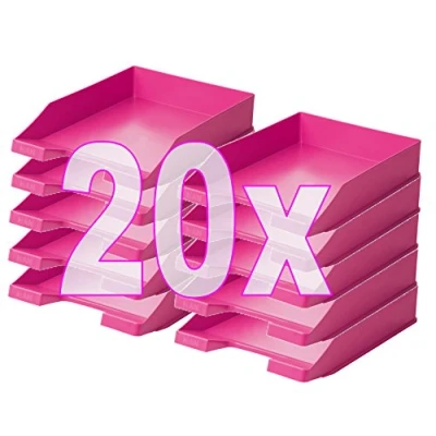 Abbildung von HAN 1027 Briefablage KLASSIK, DIN A4/C4, stapelbar, stabil, modern (pink / 20er Pack)