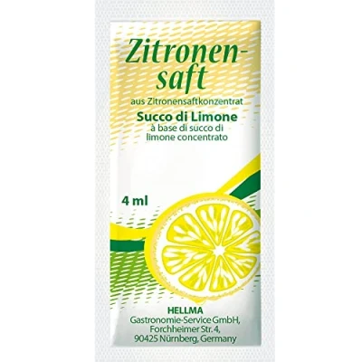 Abbildung von Zitronensaft Beutel aus Zitronensaftkonzentrat (100 x 4ml)