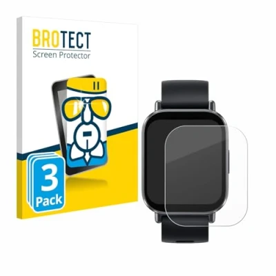 Abbildung von BROTECT Schutzglas für Xiaomi Redmi Watch 5 Active (3 Stück) Schutzfolie Panzer Folie Glas [Extrem Kratzfest 9H, Anti Fingerprint,