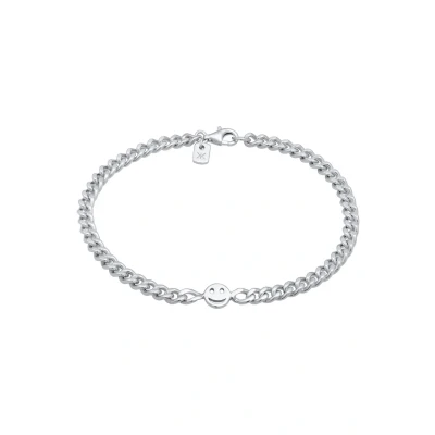 Abbildung von Kuzzoi Chain Smile Armband, Herren, Größe: 19, Silber