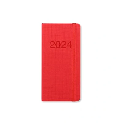 Abbildung von Letts of London Memo Slimline Woche auf 2 Seiten mehrsprachig Red 2024